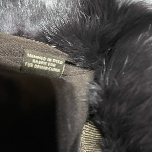 Coach Quilted Purse Rabbit Fur Trim Brown Hobo Shoulder Bag Boho G05K-3587 - Picture 6 of 9